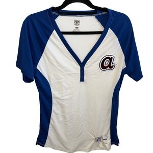 Atlanta Braves Majestic Cooperstown Cool Base Baseball Shirt Women's Size Large